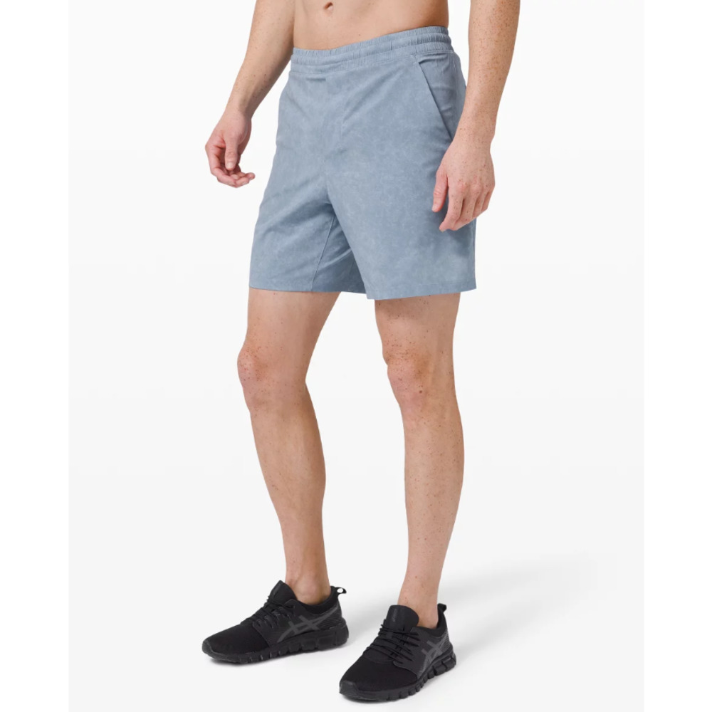 Lululemon Pace Breaker Short 7" Lined Gravel Dust Chambray Men's Sz.XL